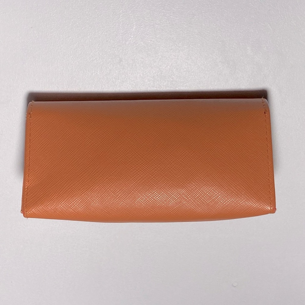 Tory Burch Saffiano Leather Sunglasses Eyeglasses Case Gold Logo with Pouch - Picture 9 of 15